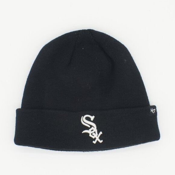 BLACK WHITE SOX BEANIE - Picture 1 of 2